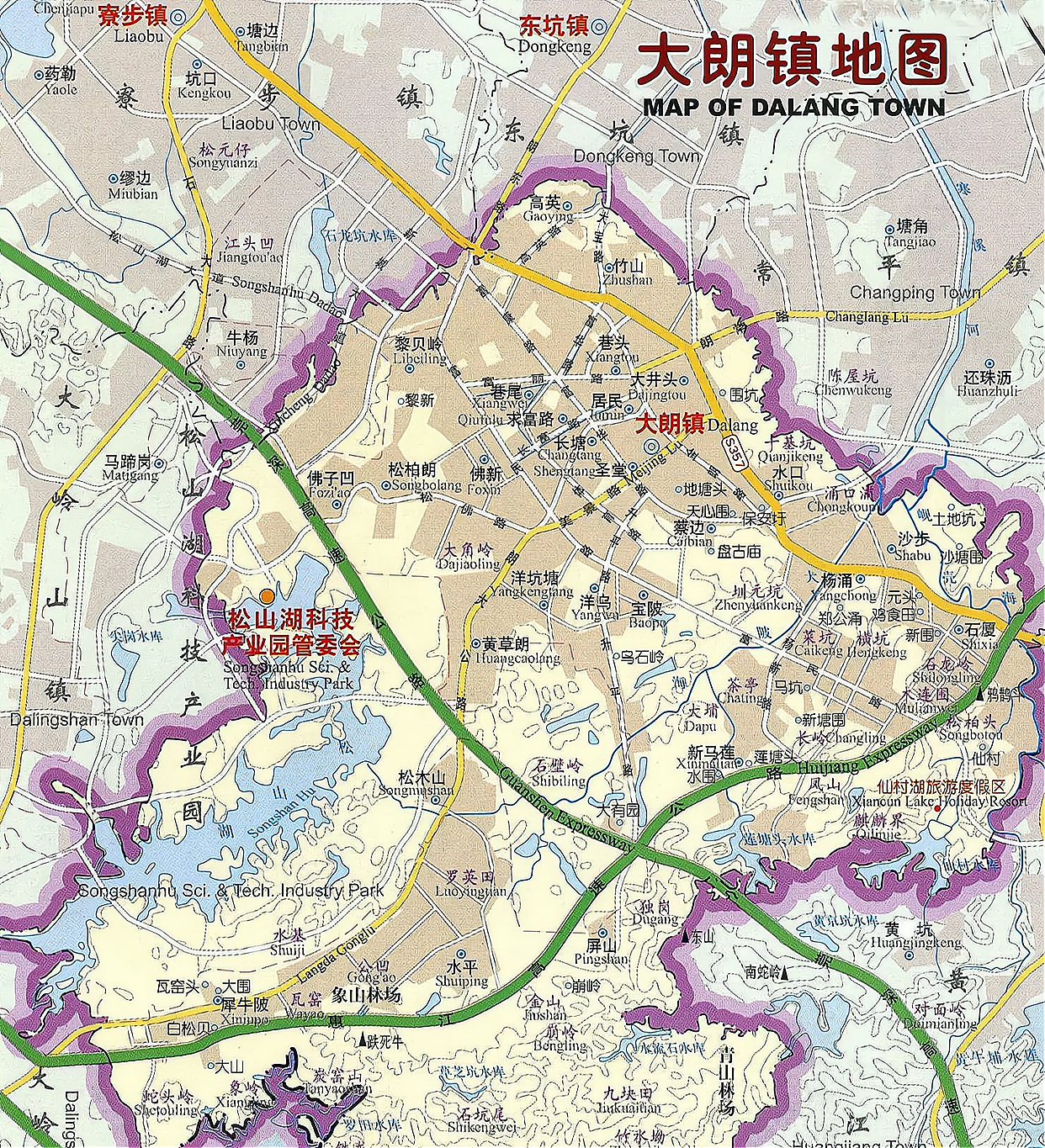 东莞大朗镇地图 全镇图片