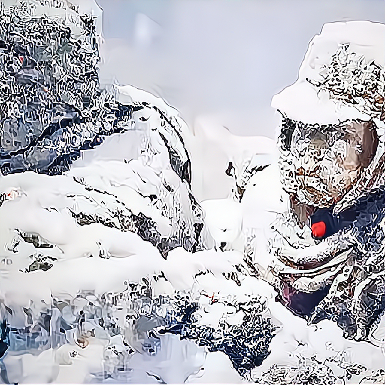 雪地里的战士图片