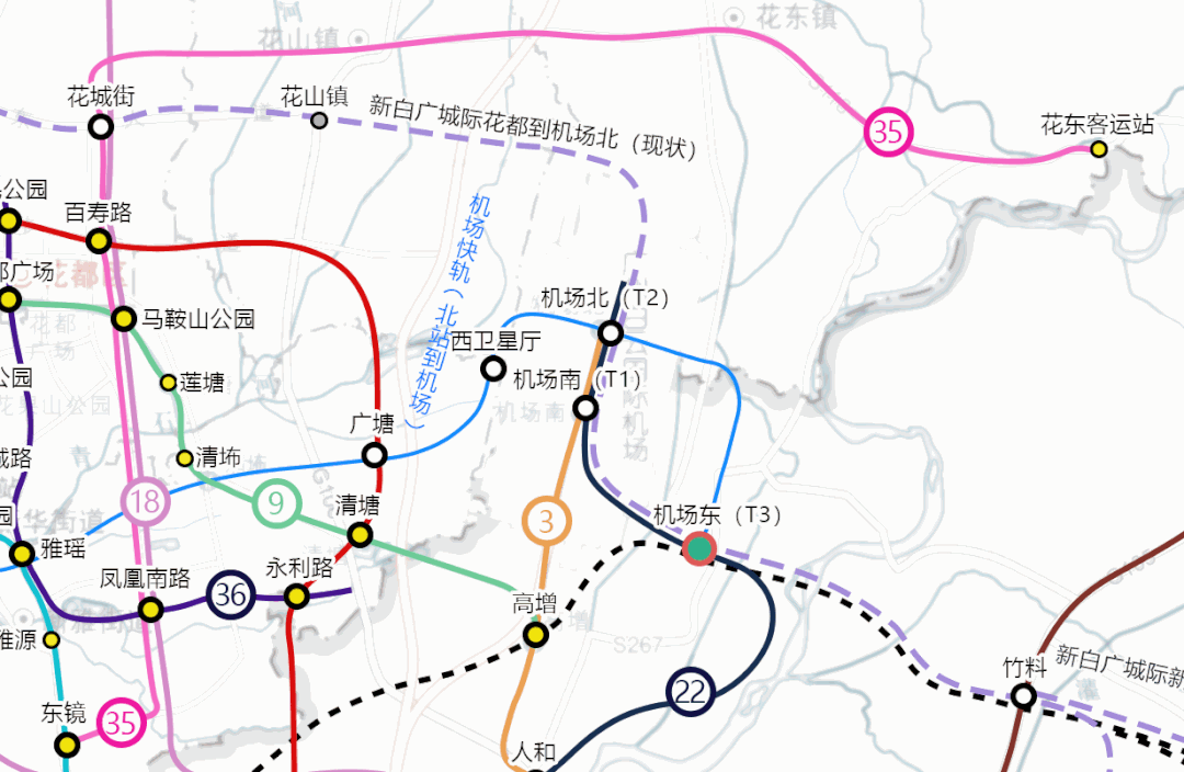 5年内花都新增7地铁!含广州18,24号线,半小时往返中心区