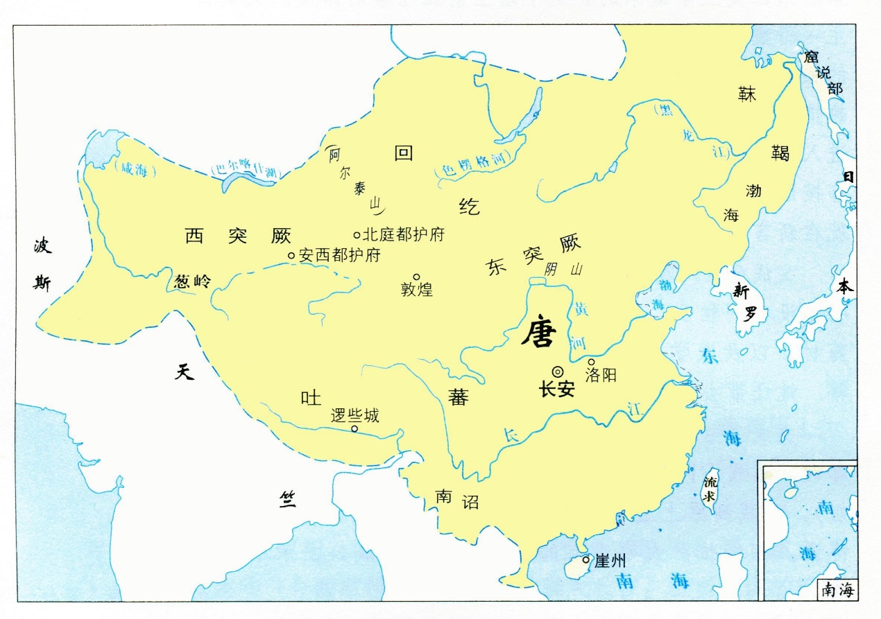 唐朝地域图图片