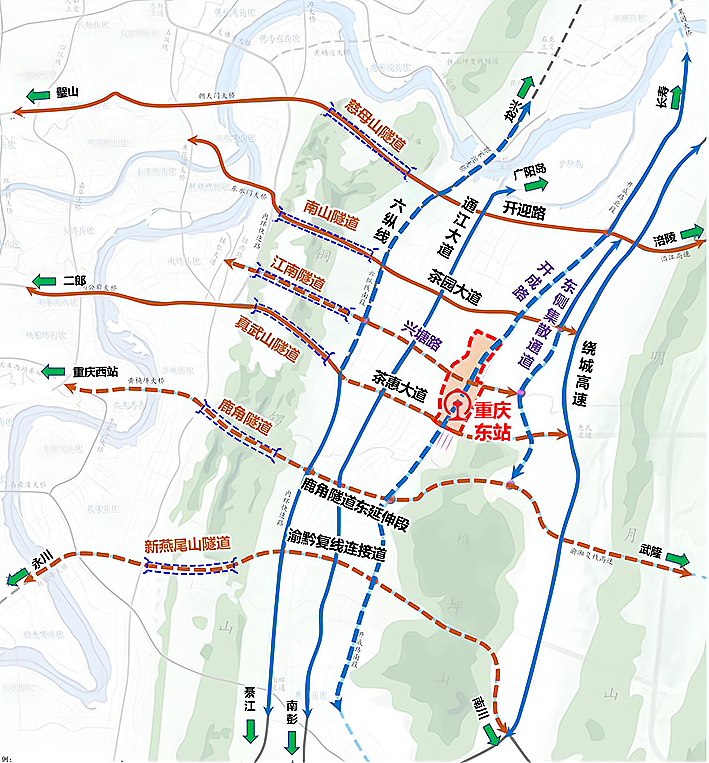 重庆东站高铁新经济区拟辐射南岸