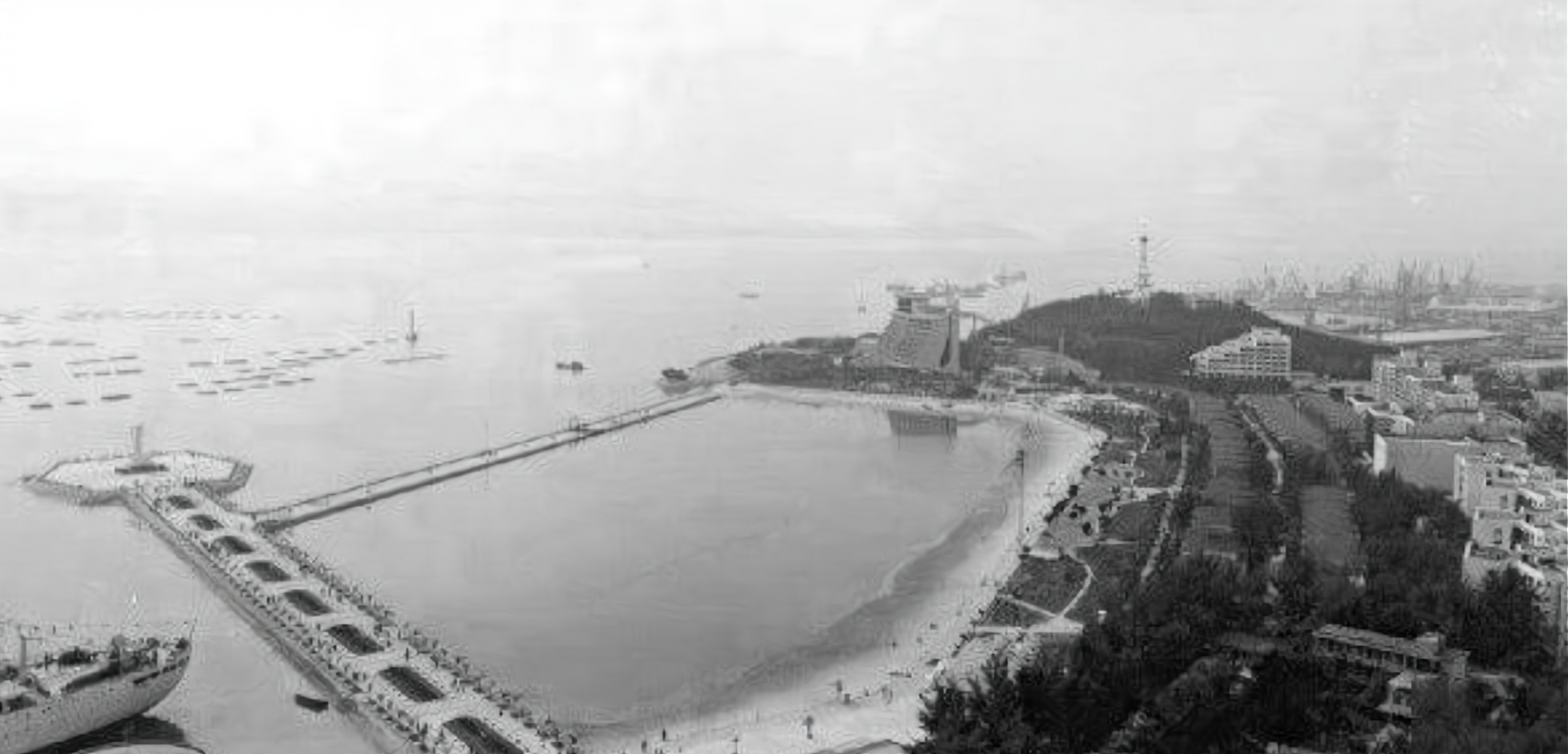 历史怀旧老照片# 1986年,蛇口海上世界的女娲补天雕塑正式建成,邓塑