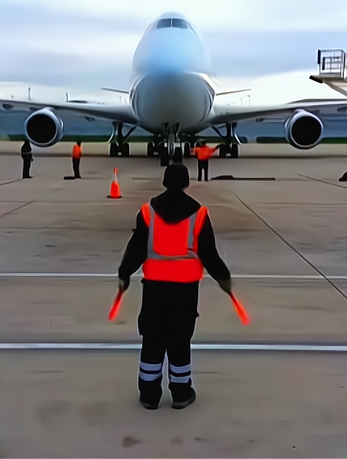 飞机停机时,信号员抹脖子的动作是什么意思?