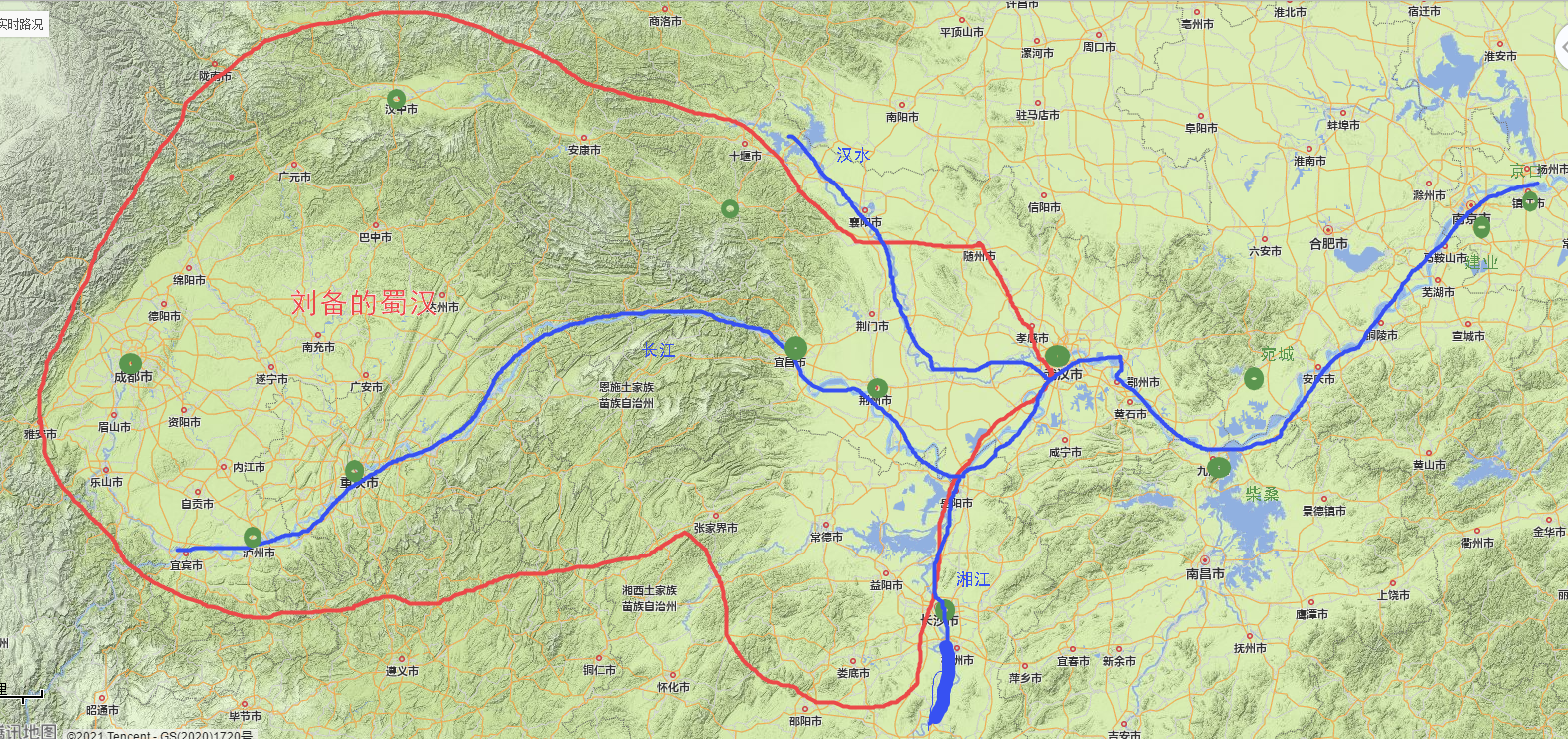 刘备入川路线图图片