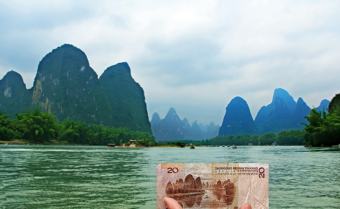 宏村人民币背景图图片