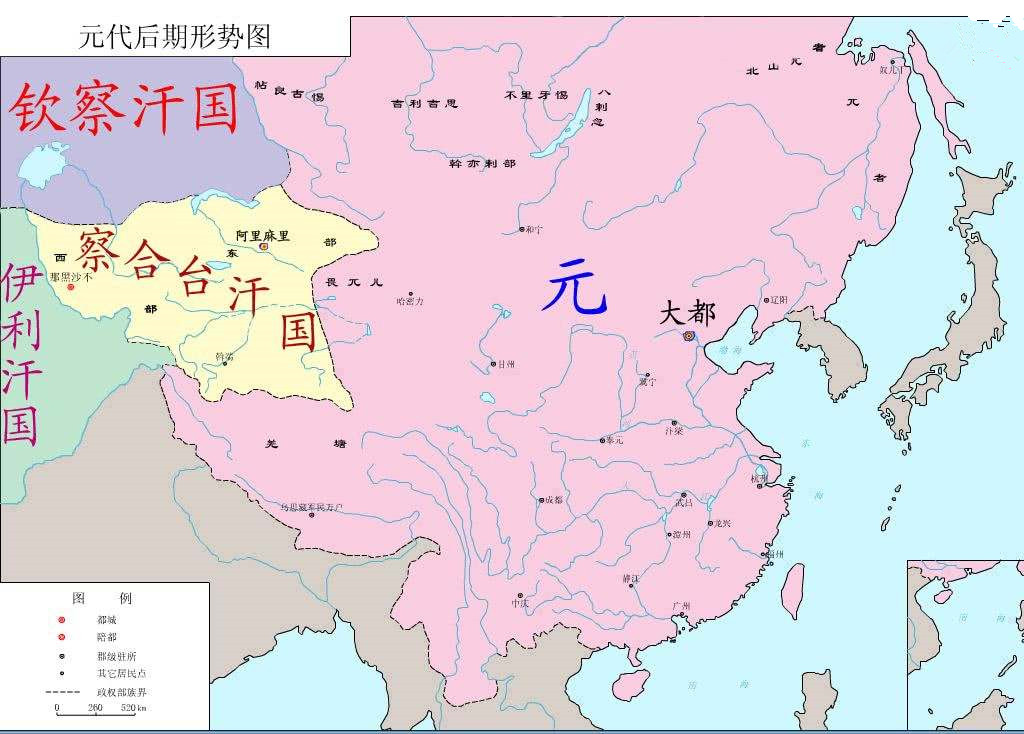 元朝疆域变化图图片
