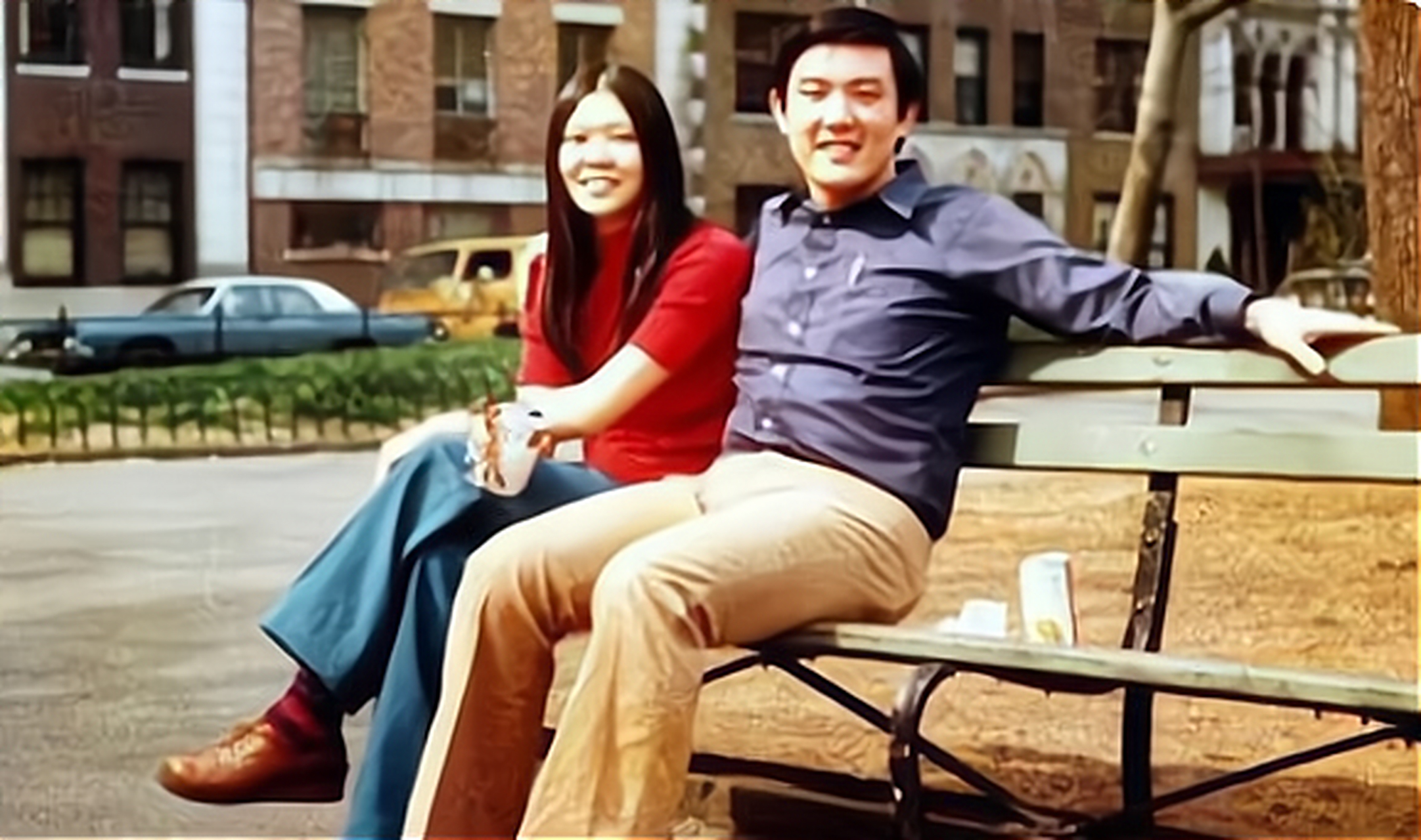 1975年,马英九和周美青的恋爱初期,当时的马英九只有25岁,而周美青则