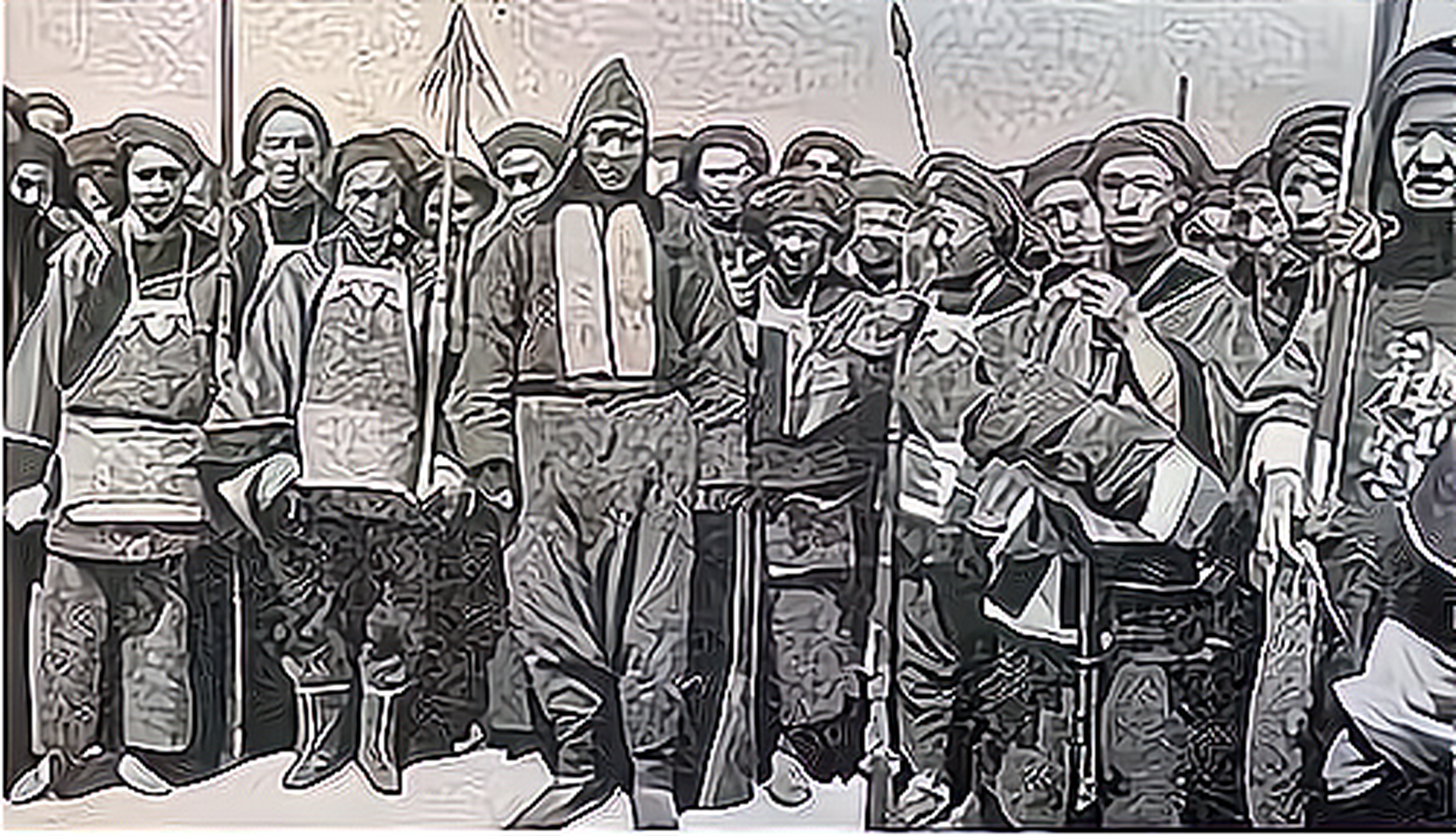 在晚清时期,义和团成为了一支强大的力量,他们手持大刀,挥舞着盾牌,成