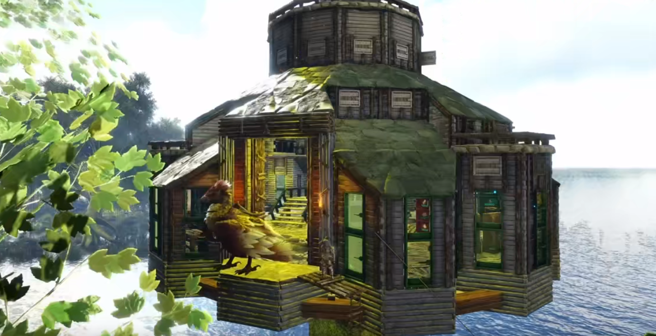 steam沙盒游戏排行,《方舟生存进化》玩家造房子成网红景点