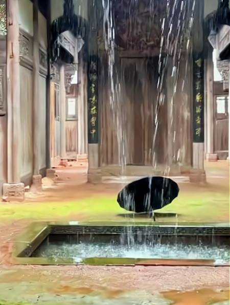 老房子的四水归堂,大雨也不会发生内涝,以前的排水系统真是厉害-度小