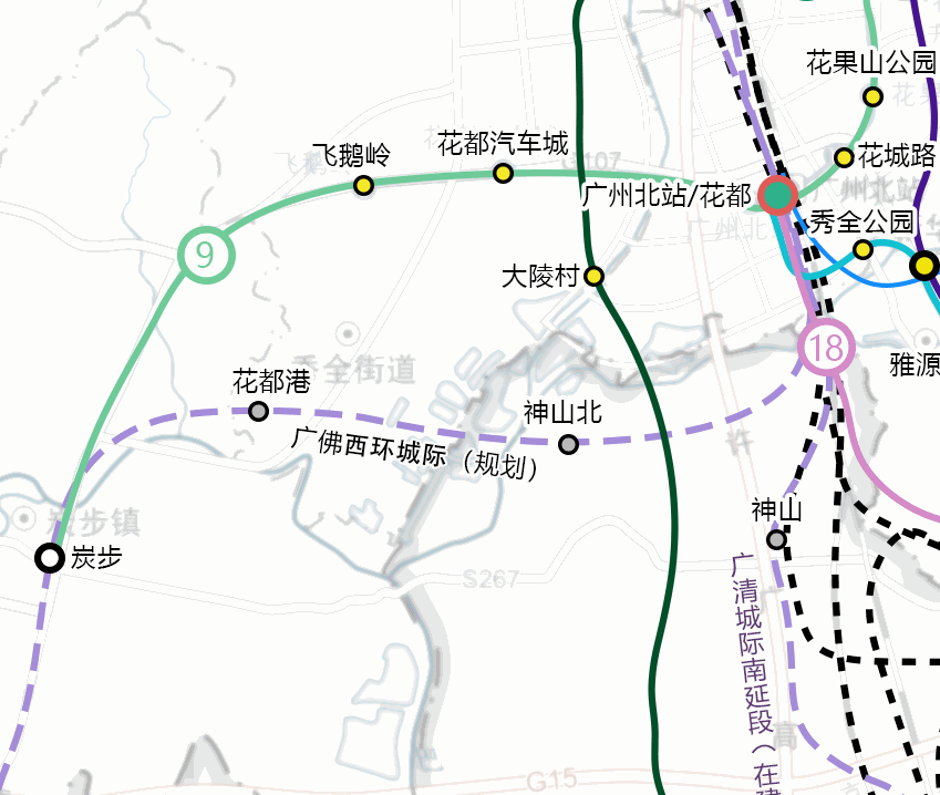 5年内花都新增7地铁!含广州18,24号线,半小时往返中心区