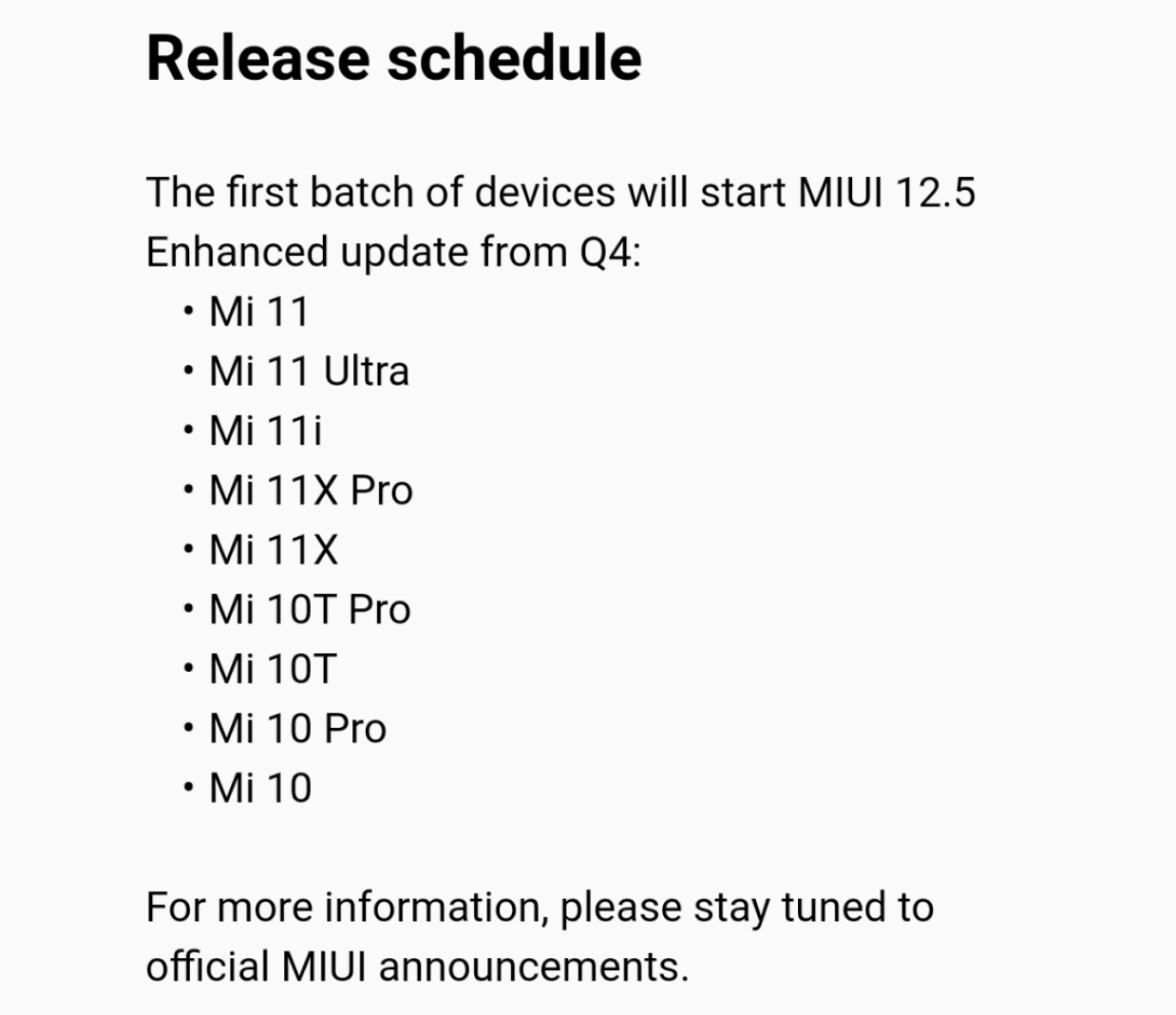 MIUI 12.5增强版推送，首批支持9款小米机型，更流畅、更省电！