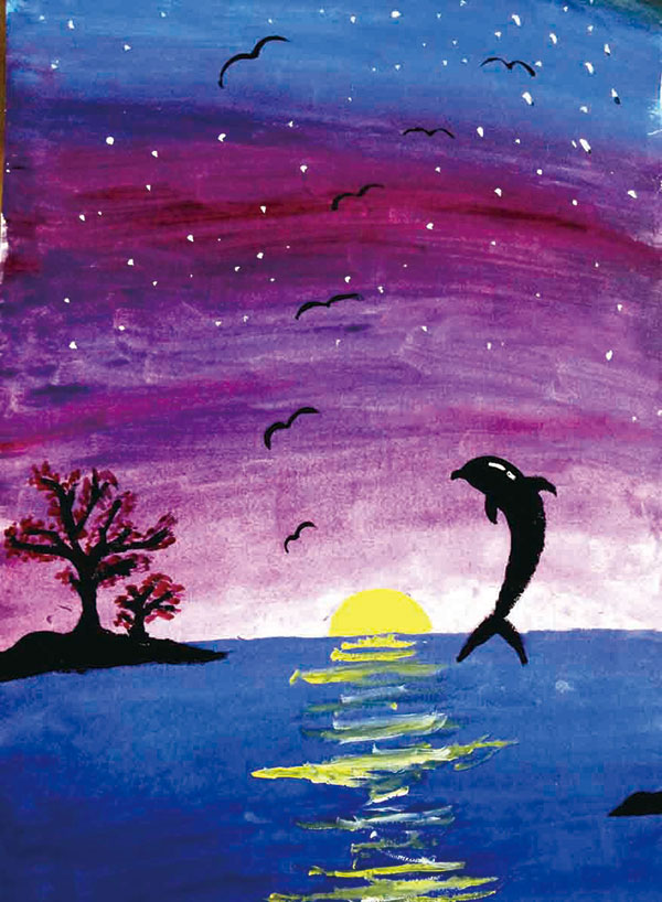儿童画赏析—孩子们画笔下的迷人夜景