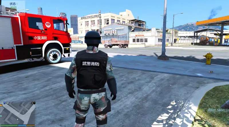 Gta5消防模拟 一个飞机棚仓库发生火灾 开着消防车紧急出警 好看视频