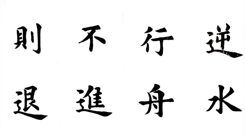 书法欣赏经典名句逆水行舟不进则退