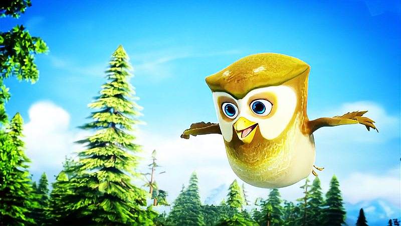 熊出没：涂涂教猫头鹰飞行，洞洞没一会就学会了，真是太厉害了！动漫国产动漫好看视频 