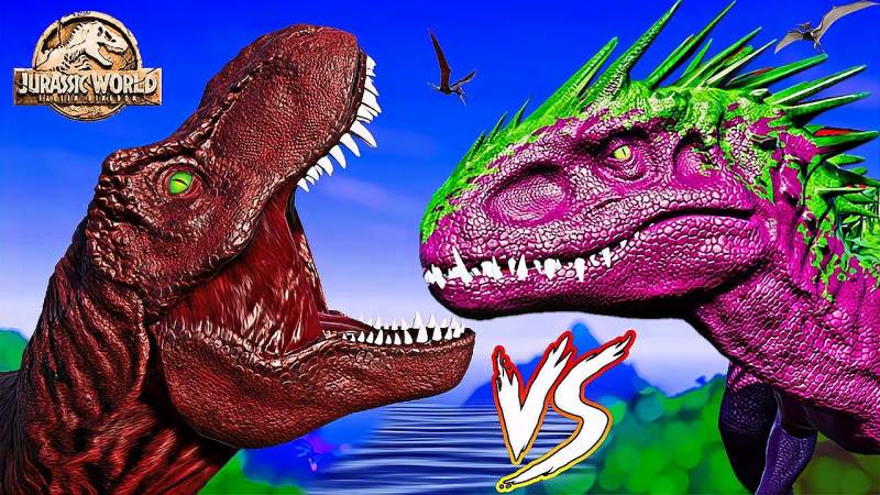 侏罗纪进化霸王龙vs暴虐龙胜负难料