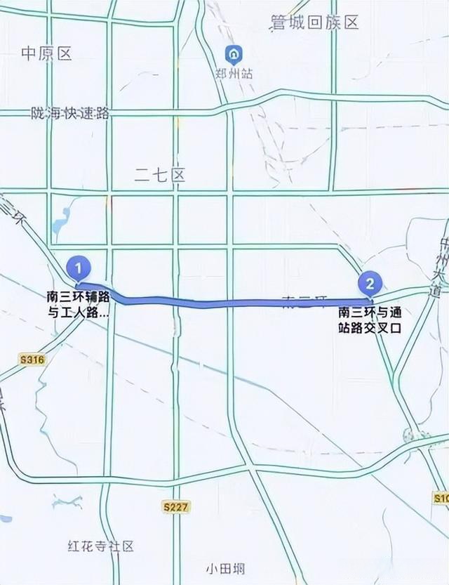 郑州南三环地图图片