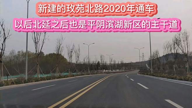 新建的玫苑北路2020年通车,以后北延后也是平阴滨湖新区的主干道