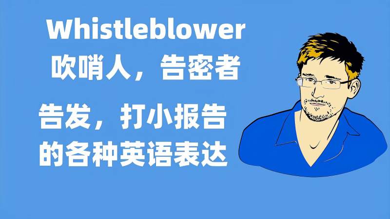 Whistleblower:吹哨人,告发,揭秘,打小报告的英语表达,教育,在线教育,好看视频