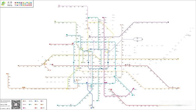 北京地鐵線路圖 (20211231版)