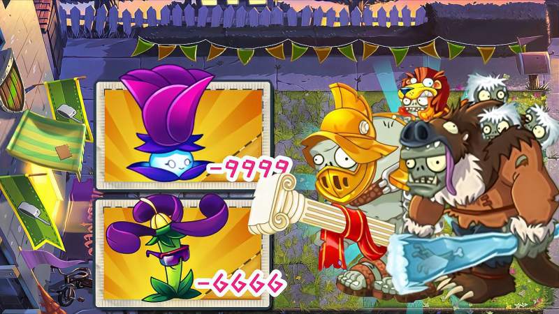 pvz2 暗影家簇夜影龙葵月光花,无敌组合pk大合集,游戏,经营策略游戏,