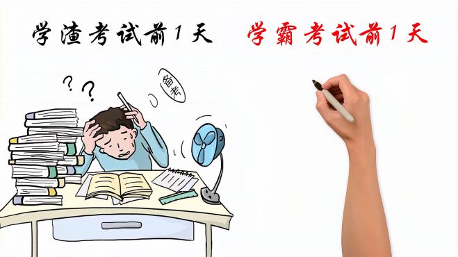 [图]学渣VS学霸考试前1天，有什么区别？没对比就没伤害