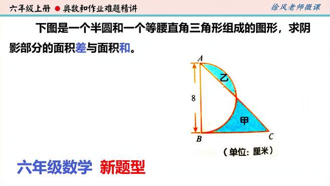 [图]六年级数学新题型，求阴影部分面积和、面积差，有的学生不理解