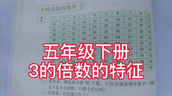 [图]人教版小学数学五年级下册3的倍数的特征