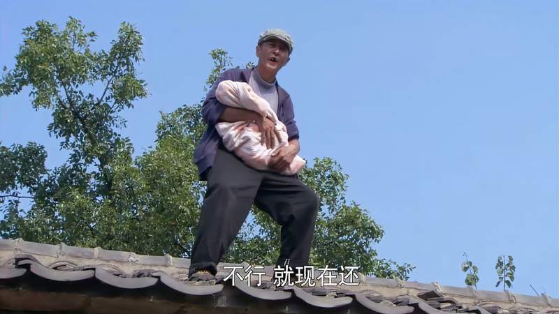 樱桃红二傻上门来要债把杜鹃孩子抱到房顶威胁不还就摔下去