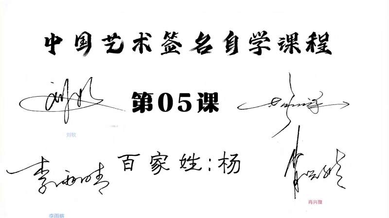 传统文化艺术签名,“杨”姓商务签,一笔签,造型签6种设计讲解,文化,艺术,好看视频
