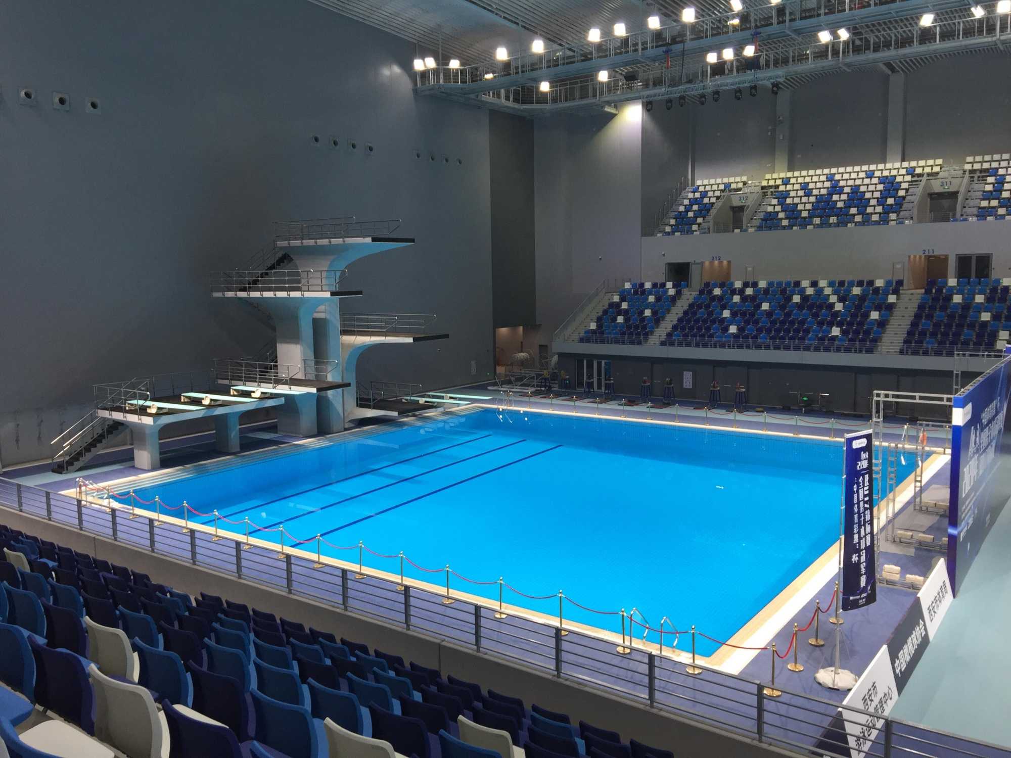 西安奥体游泳馆首迎全国性赛事 既有颜值又有内涵