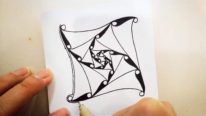 【解压禅绕画ing】零基础禅绕画视频,初学者一看就会,简单治愈,文化,艺术,好看视频