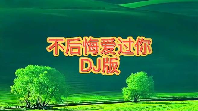 一曲网络热歌《不后悔爱过你》dj可乐版,句句刺心,好听醉了!