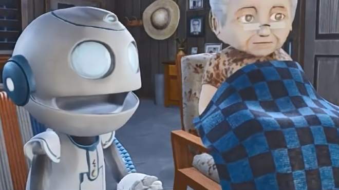 爱是陪伴！奥斯卡获奖动画短片，机器人为老奶奶更换电池