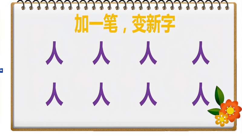 8个“人”字加一笔,变新字!加得越多越聪明,你会几个?