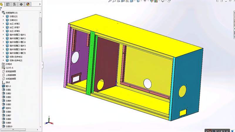 solidworks钣金拆图常见箱体的拆图演示第2集