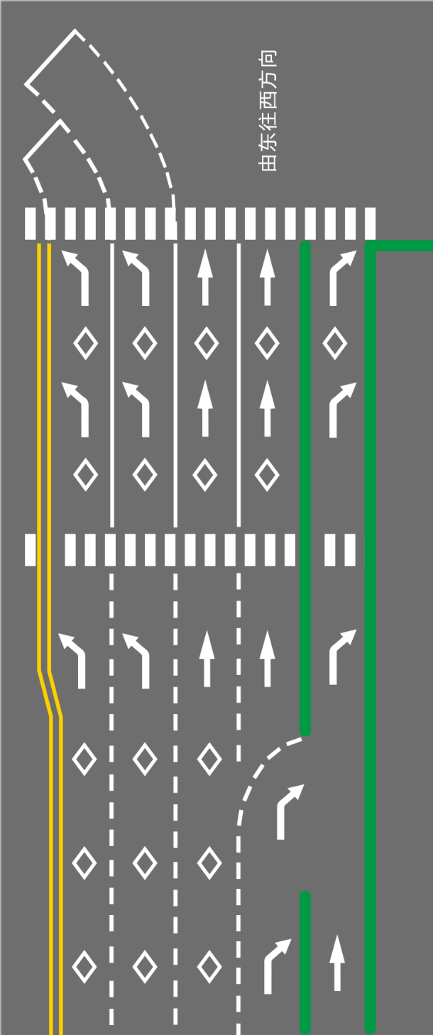 道路地面附道标志图片