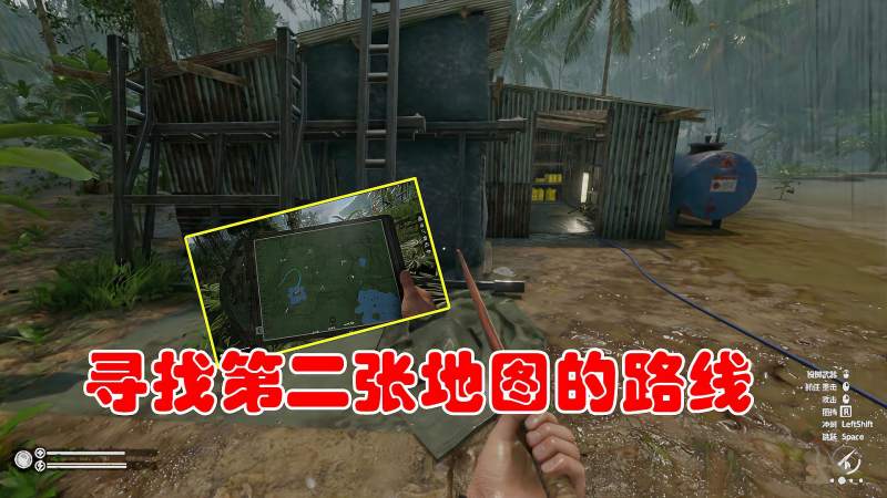 绿色地狱41简易飞机场找到第二张地图寻找路线从湖心岛出发