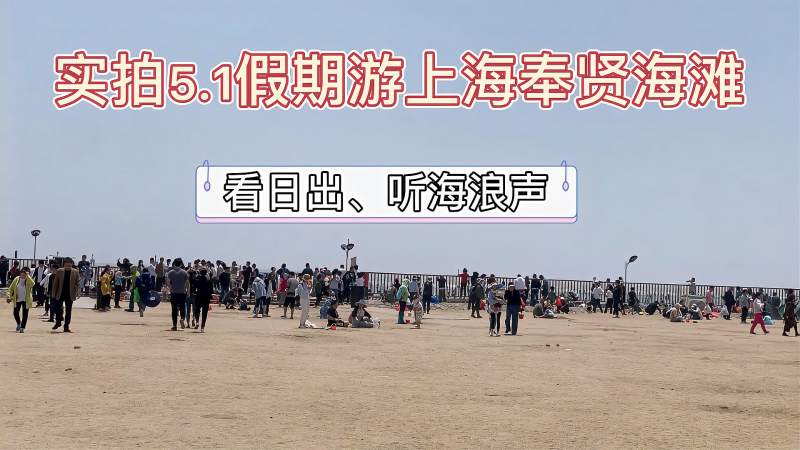 实拍51假期游上海奉贤海滩这里免门票是看海好地方