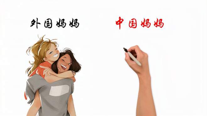 [图]外国妈妈VS中国妈妈，对待孩子的态度有什么不同？很形象