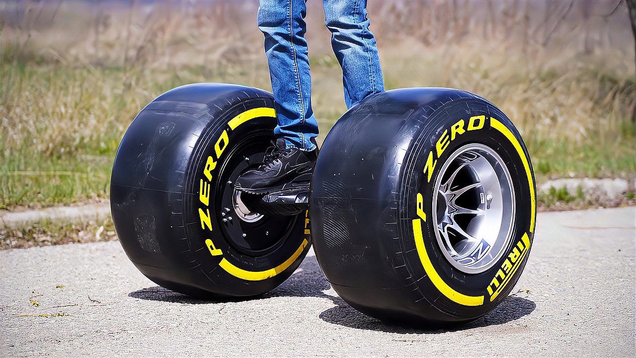 牛人用F1赛车轮胎打造平衡车，成品诞生后，实在是大气又豪华！