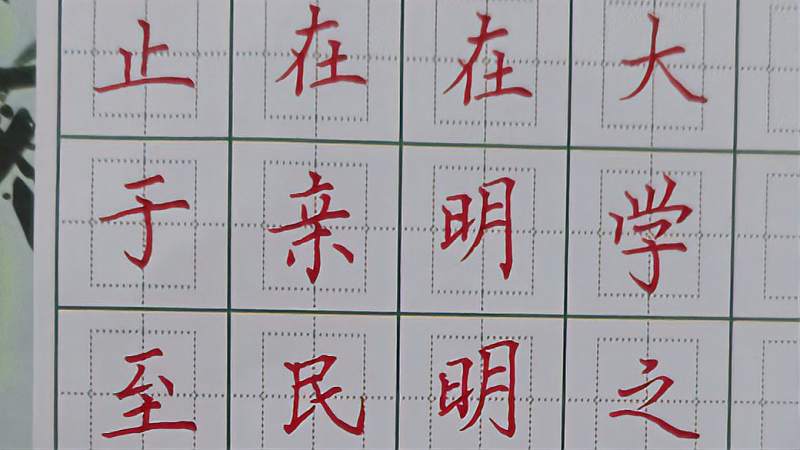 硬笔书法之中性笔楷书作品欣赏大学之道