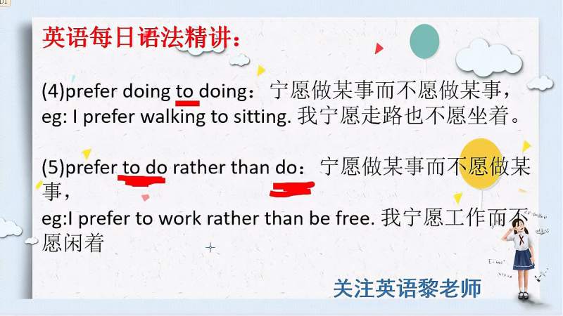 一道题学会动词prefer的五种用法！,教育,在线教育,好看视频