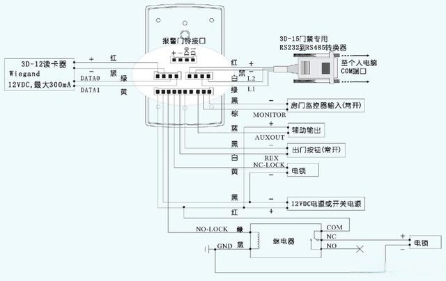 道闸接线图 说明书图片