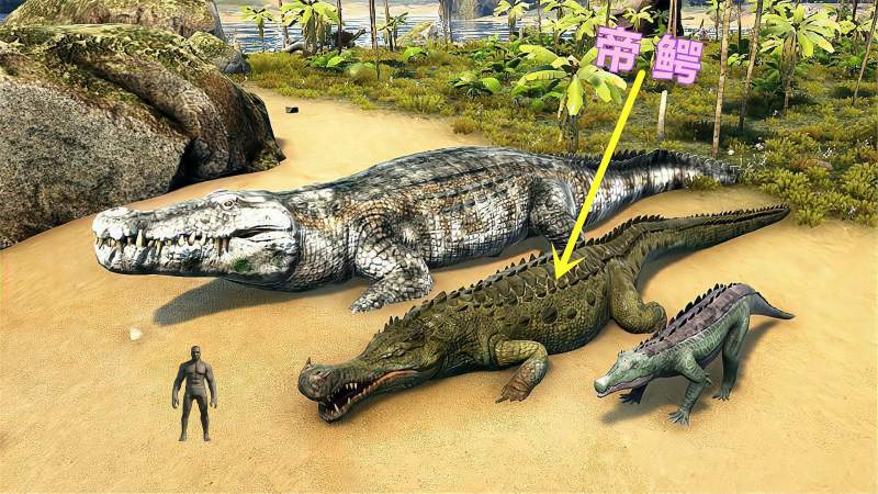 方舟搞笑联机 被帝鳄食人鱼围殴 太惨了 我都不想玩这个游戏了 游戏 生存游戏 好看视频