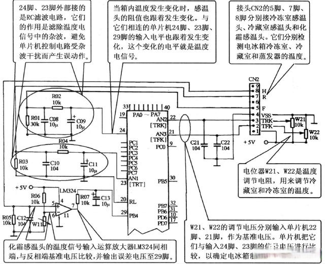 冰箱有强制对流风扇及单片机控制电路的电气系统分析