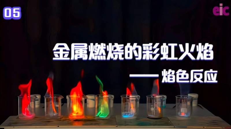金属燃烧的彩虹火焰：焰色反应,科学,科学,好看视频