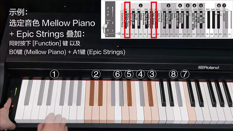 云手把手roland罗兰立式电钢琴rp102音色选择使用指南