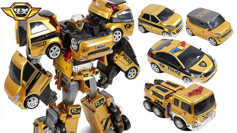 变形金刚玩具变形汽车装甲机器人警车卡车工程车合体吧